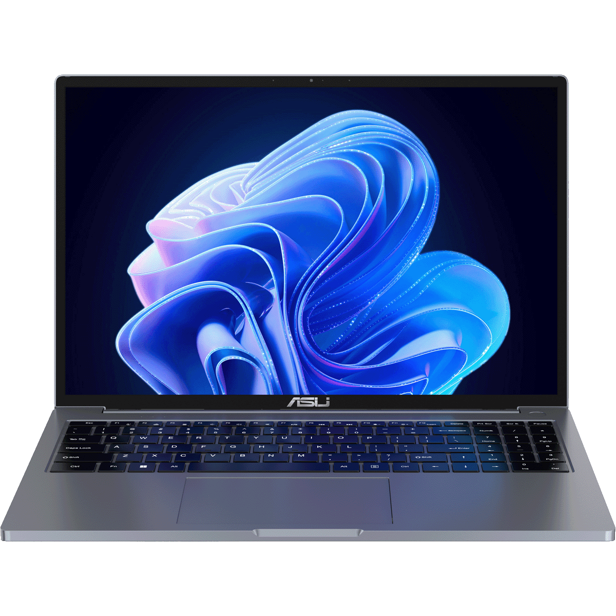 Front view of the open ASIJ TK-161 laptop