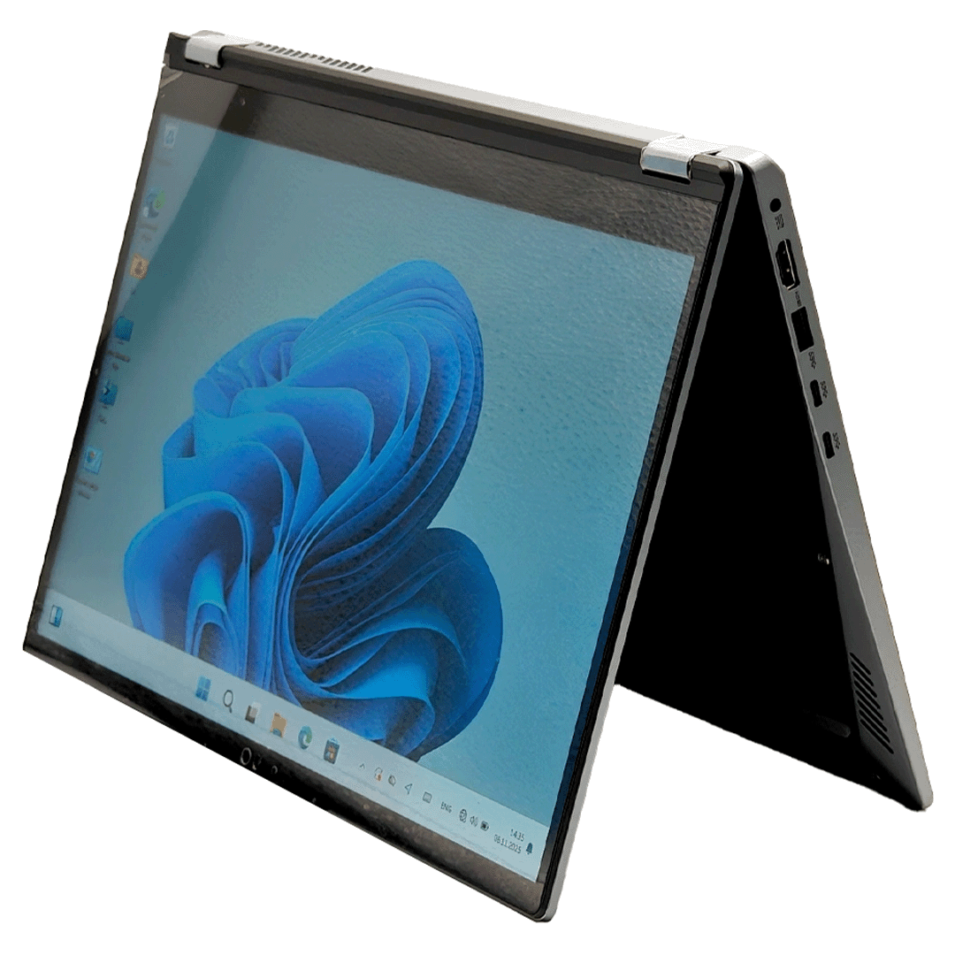 ASIJ X360 Yoga standing in tent mode